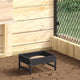 Vidaxl mangeur d'oiseaux noir 80 x 28 x 13,5 cm acier laminé à froid