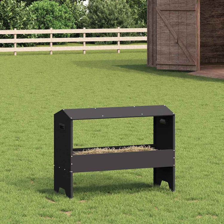 Vidaxxl mangeoire pour bétail noir 79 x 35 x 62 cm acier laminé à froid