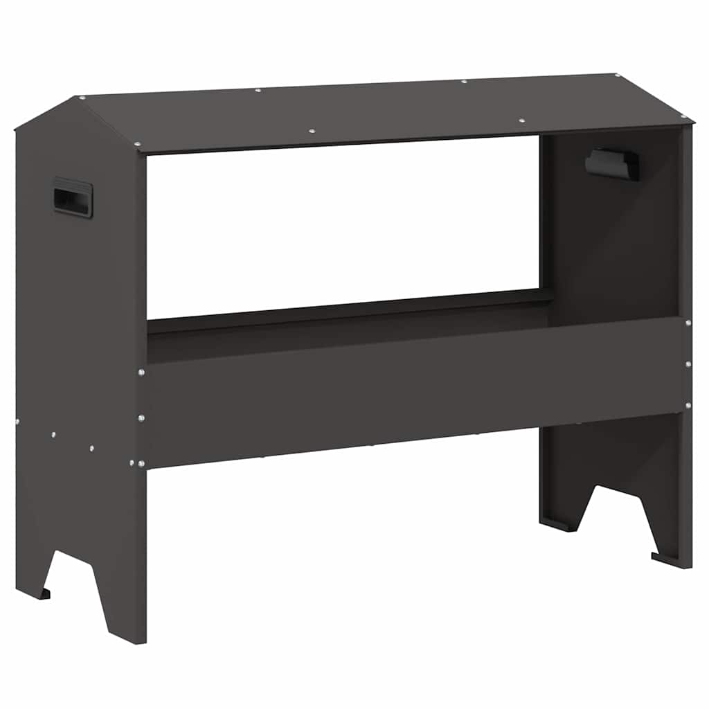 Vidaxxl mangeoire pour bétail noir 79 x 35 x 62 cm acier laminé à froid