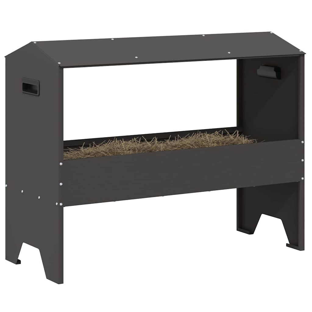 Vidaxxl mangeoire pour bétail noir 79 x 35 x 62 cm acier laminé à froid