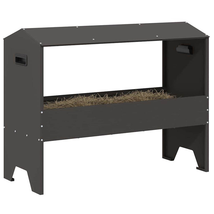 Vidaxxl mangeoire pour bétail noir 79 x 35 x 62 cm acier laminé à froid