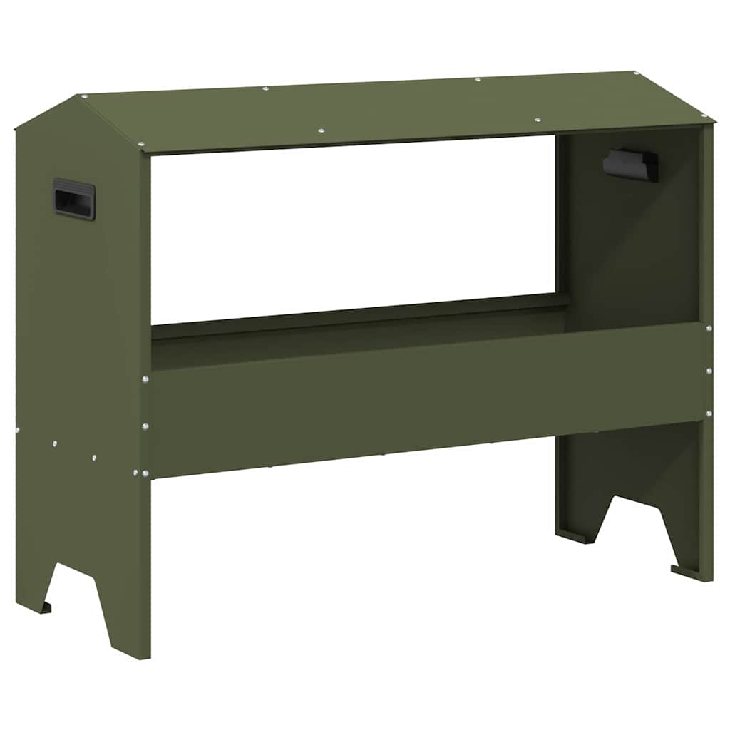 Vidaxxl mangeoire pour bovins vert olive 79 x 35 x 62 cm
