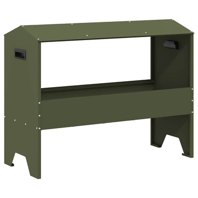 Vidaxxl mangeoire pour bovins vert olive 79 x 35 x 62 cm