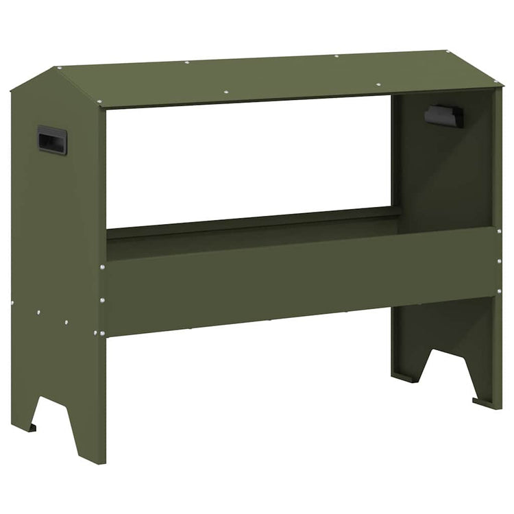 Vidaxxl mangeoire pour bovins vert olive 79 x 35 x 62 cm