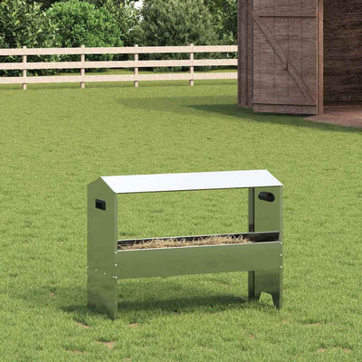 Vidaxl mangeoire pour bétail argent 79 x 35 x 62 cm acier galvanisé