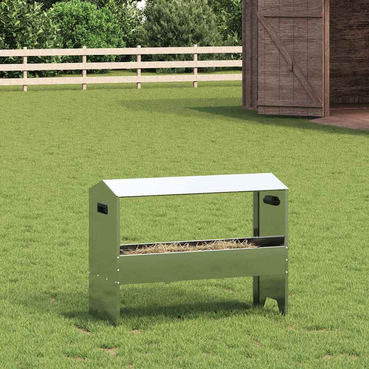 Vidaxl mangeoire pour bétail argent 79 x 35 x 62 cm acier galvanisé