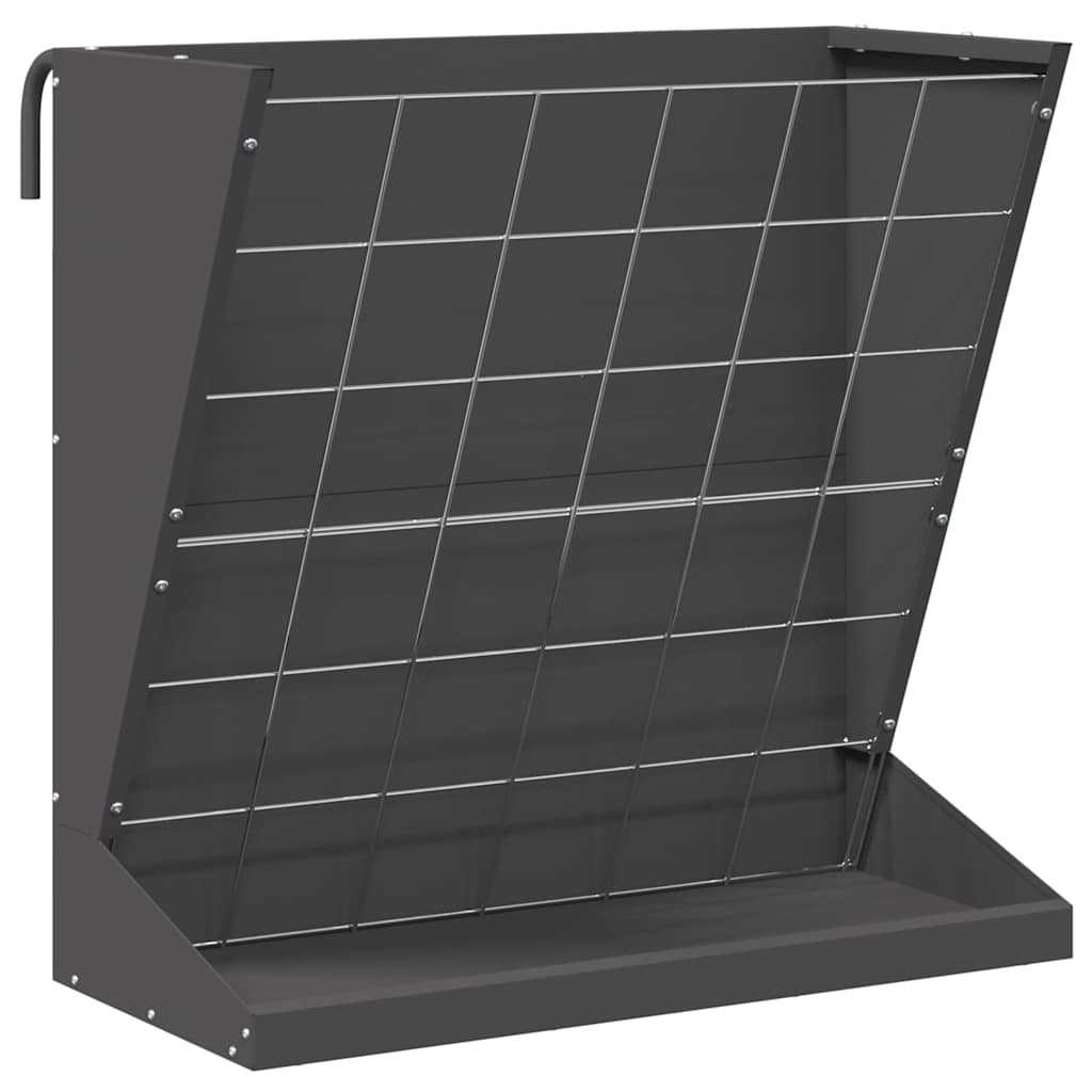 Vidaxl mangeoire à foin noir 71 x 33 x 70 cm acier laminé à froid