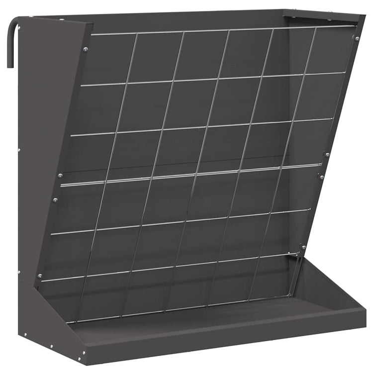 Vidaxl mangeoire à foin noir 71 x 33 x 70 cm acier laminé à froid