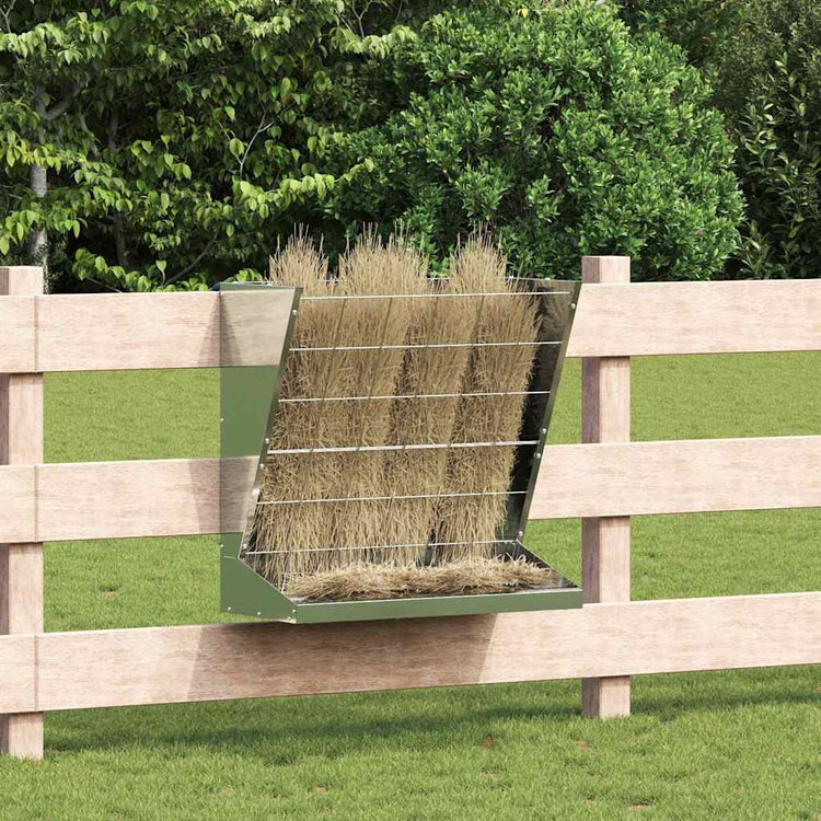 Vidaxl mangeoire à foin argent 71 x 33 x 70 cm en acier galvanisé