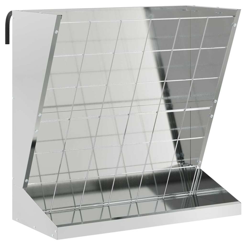 Vidaxl mangeoire à foin argent 71 x 33 x 70 cm en acier galvanisé