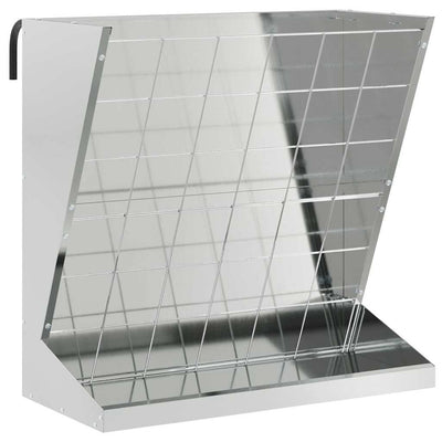 Vidaxl mangeoire à foin argent 71 x 33 x 70 cm en acier galvanisé