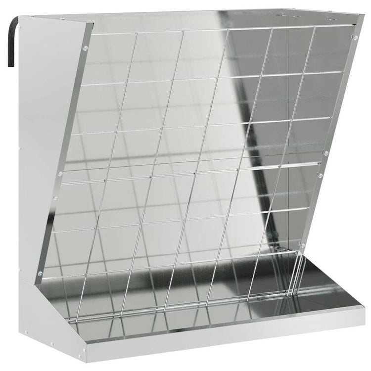 Vidaxl mangeoire à foin argent 71 x 33 x 70 cm en acier galvanisé