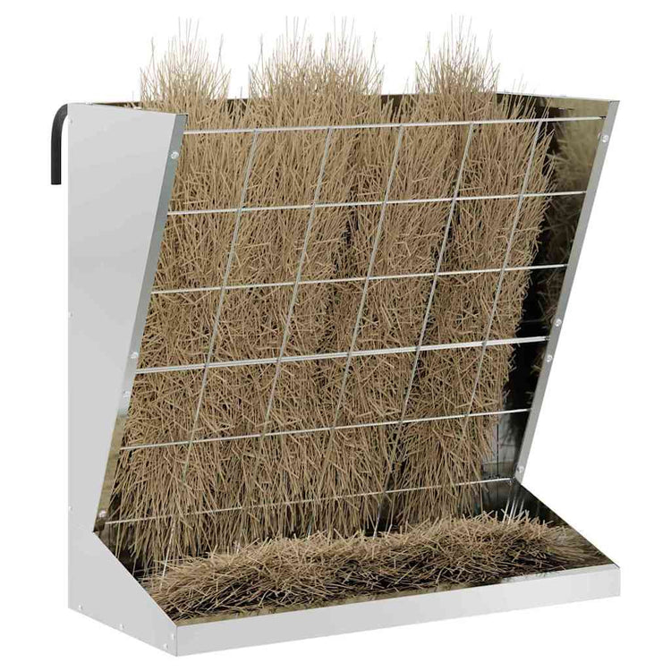 Vidaxl mangeoire à foin argent 71 x 33 x 70 cm en acier galvanisé