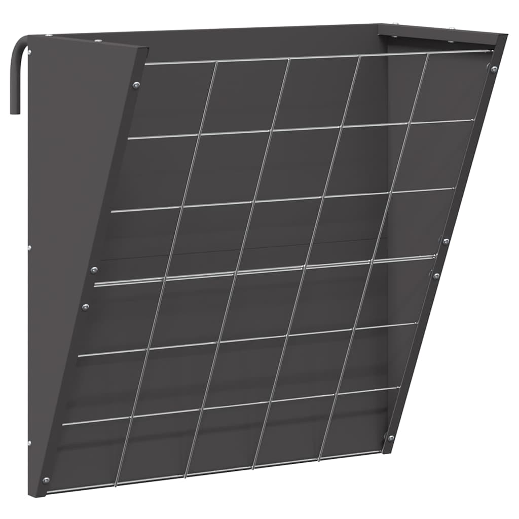 Vidaxl mangeoire à foin suspendue noir 61 x 33 x 66 cm acier laminé à froid