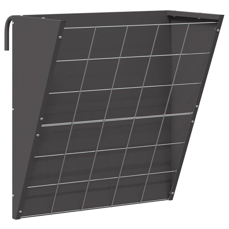 Vidaxl mangeoire à foin suspendue noir 61 x 33 x 66 cm acier laminé à froid