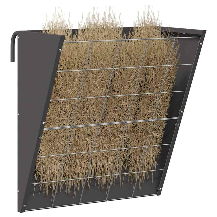Vidaxl mangeoire à foin suspendue noir 61 x 33 x 66 cm acier laminé à froid