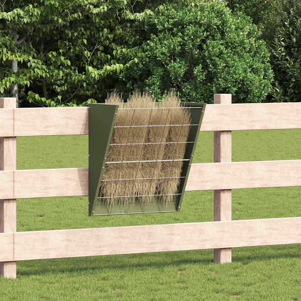 Vidaxx mangeoire à foin suspendue vert olive 61 x 33 x 66 cm