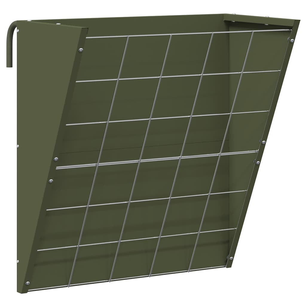 Vidaxx mangeoire à foin suspendue vert olive 61 x 33 x 66 cm