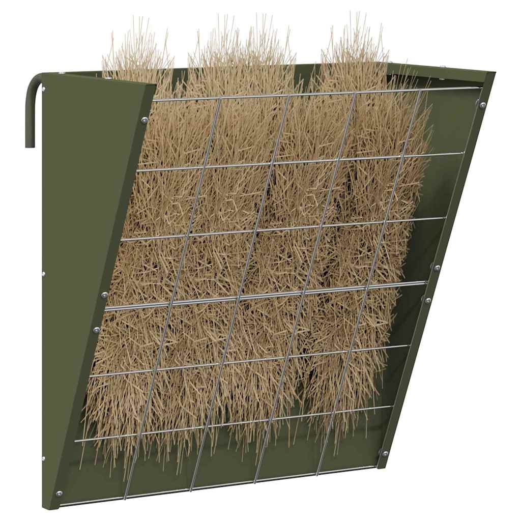 Vidaxx mangeoire à foin suspendue vert olive 61 x 33 x 66 cm