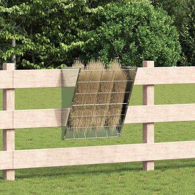 Vidaxl mangeoire à foin suspendue argent 61 x 33 x 66 cm acier galvanisé