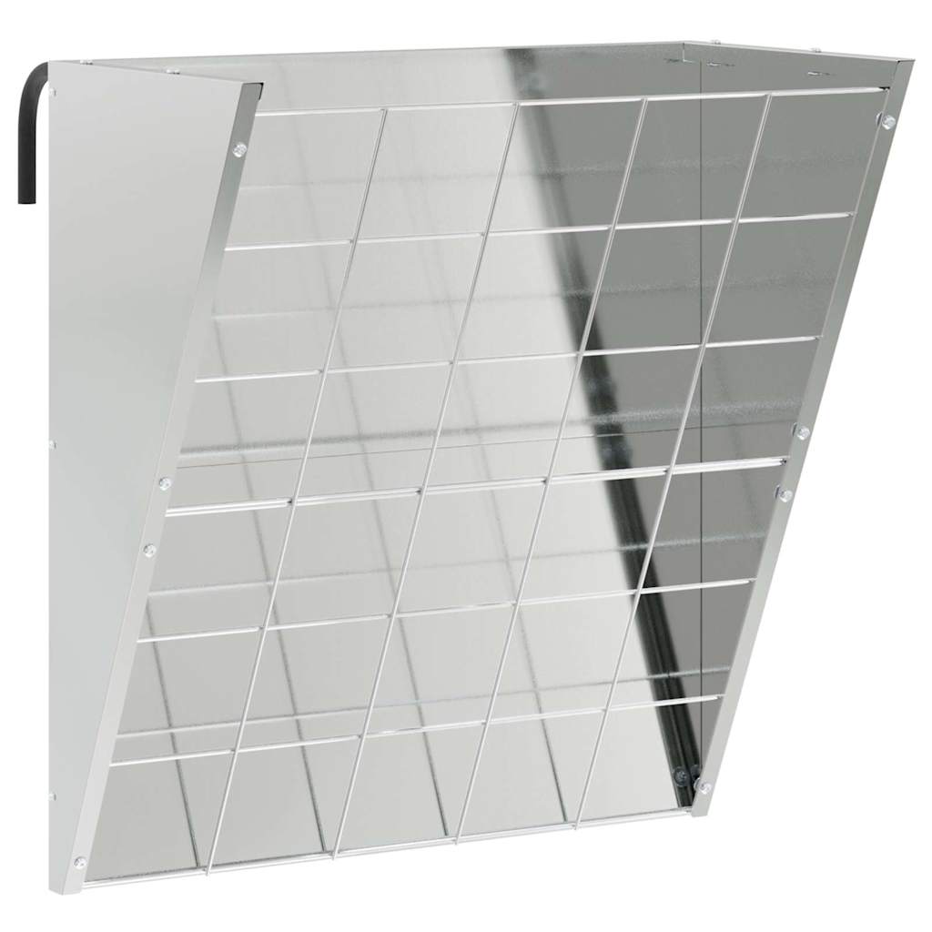 Vidaxl mangeoire à foin suspendue argent 61 x 33 x 66 cm acier galvanisé