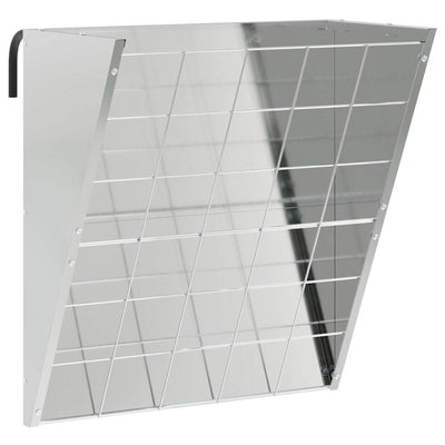 Vidaxl mangeoire à foin suspendue argent 61 x 33 x 66 cm acier galvanisé