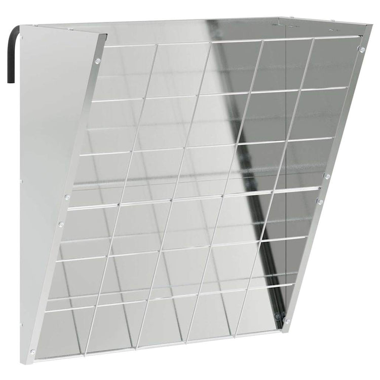 Vidaxl mangeoire à foin suspendue argent 61 x 33 x 66 cm acier galvanisé
