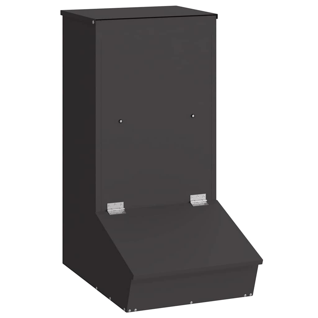 Vidaxx nourriture pour porcs noir 55 x 38 x 76 cm acier laminé à froid