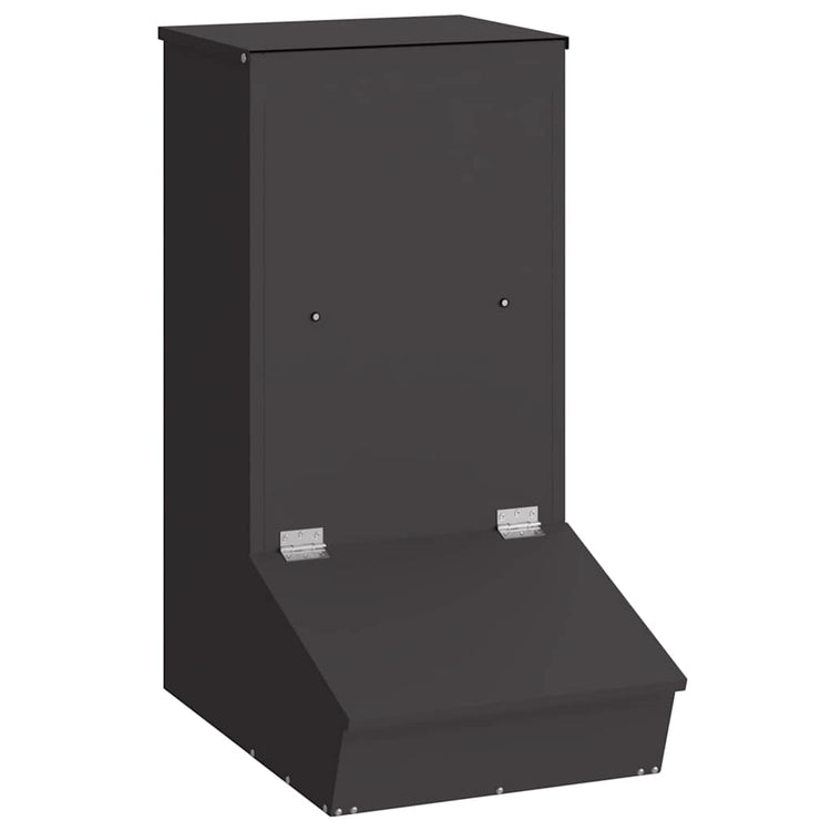 Vidaxx nourriture pour porcs noir 55 x 38 x 76 cm acier laminé à froid