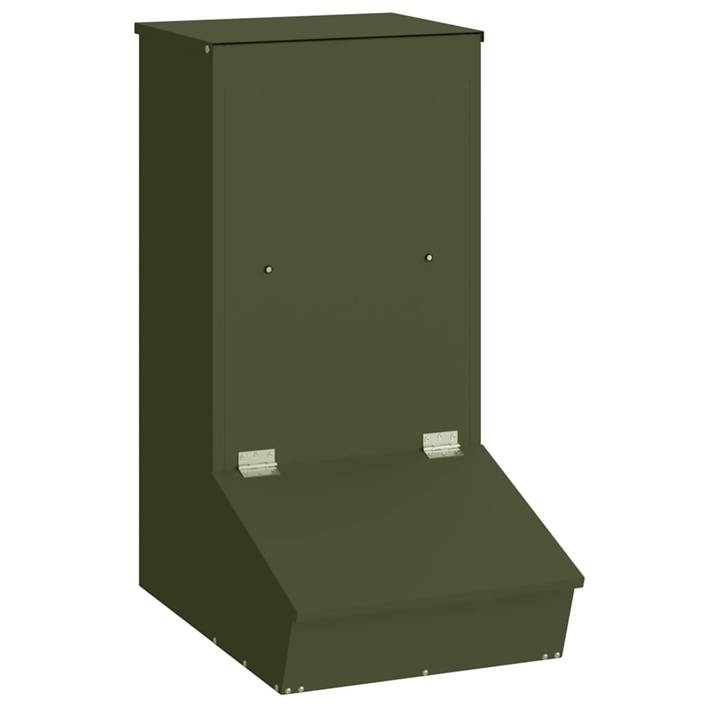 Vidaxx nourriture pour porcs vert olive 55 x 38 x 76 cm acier laminé à froid