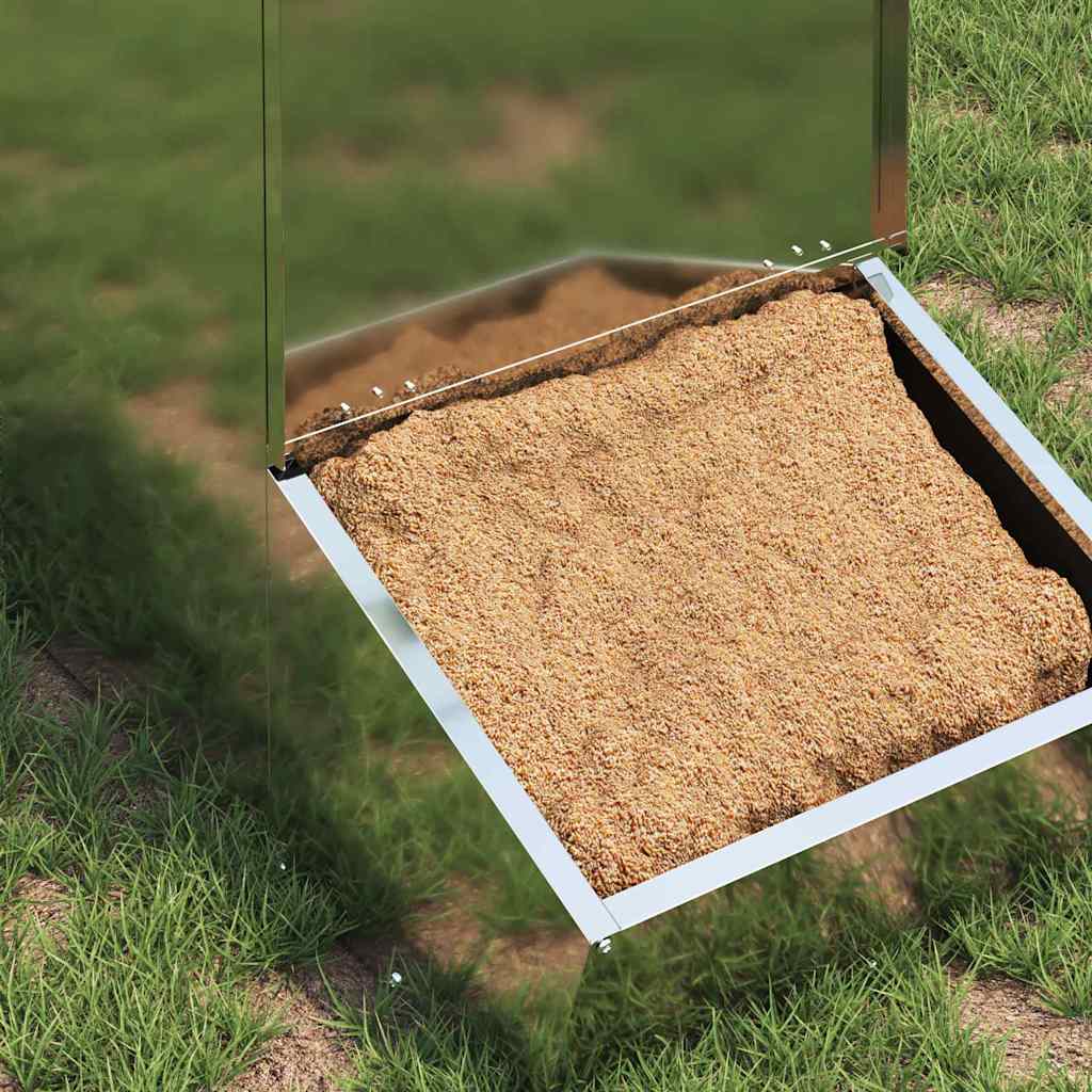 Vidaxx nourriture pour porcs argent 55 x 38 x 76 cm en acier galvanisé