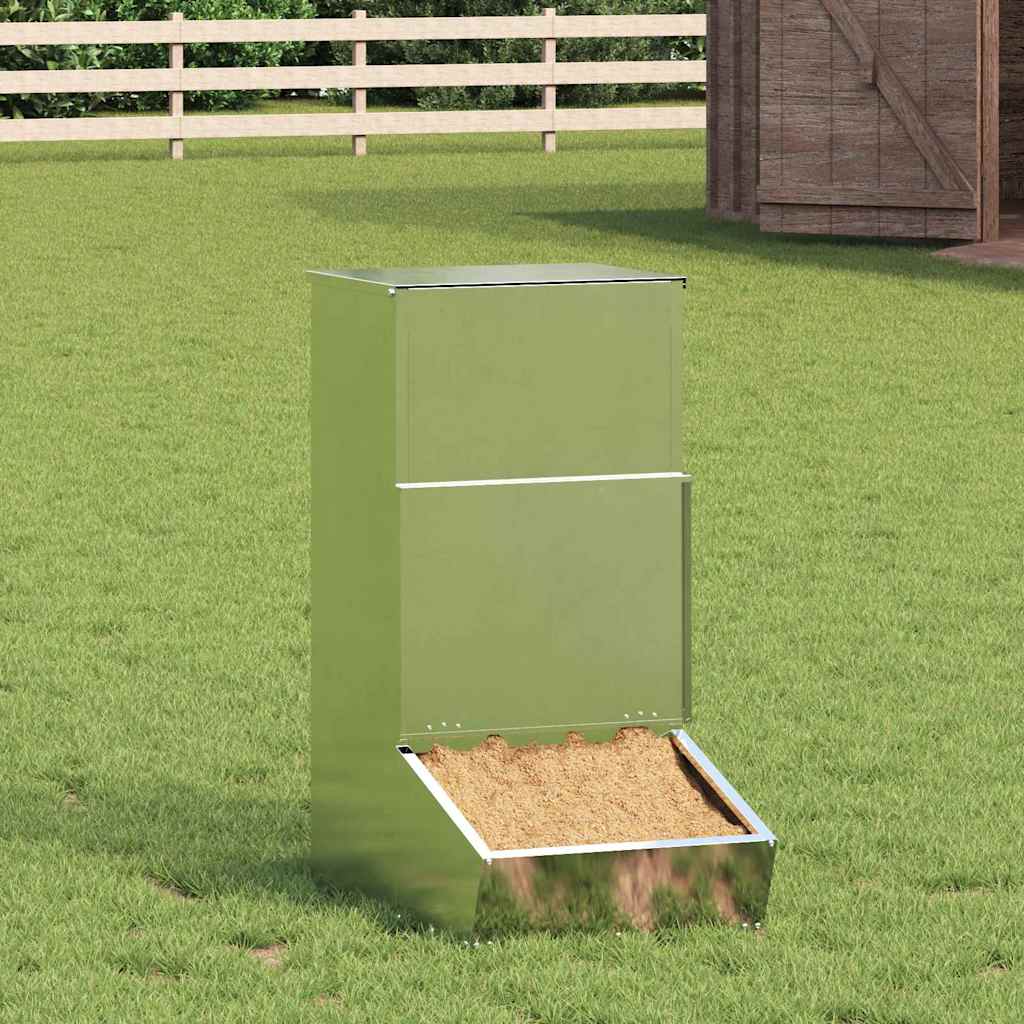 Vidaxx nourriture pour porcs argent 55 x 38 x 76 cm en acier galvanisé