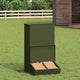 Vidaxx nourriture pour porcs vert olive 55 x 51 x 91,5 cm acier laminé à froid