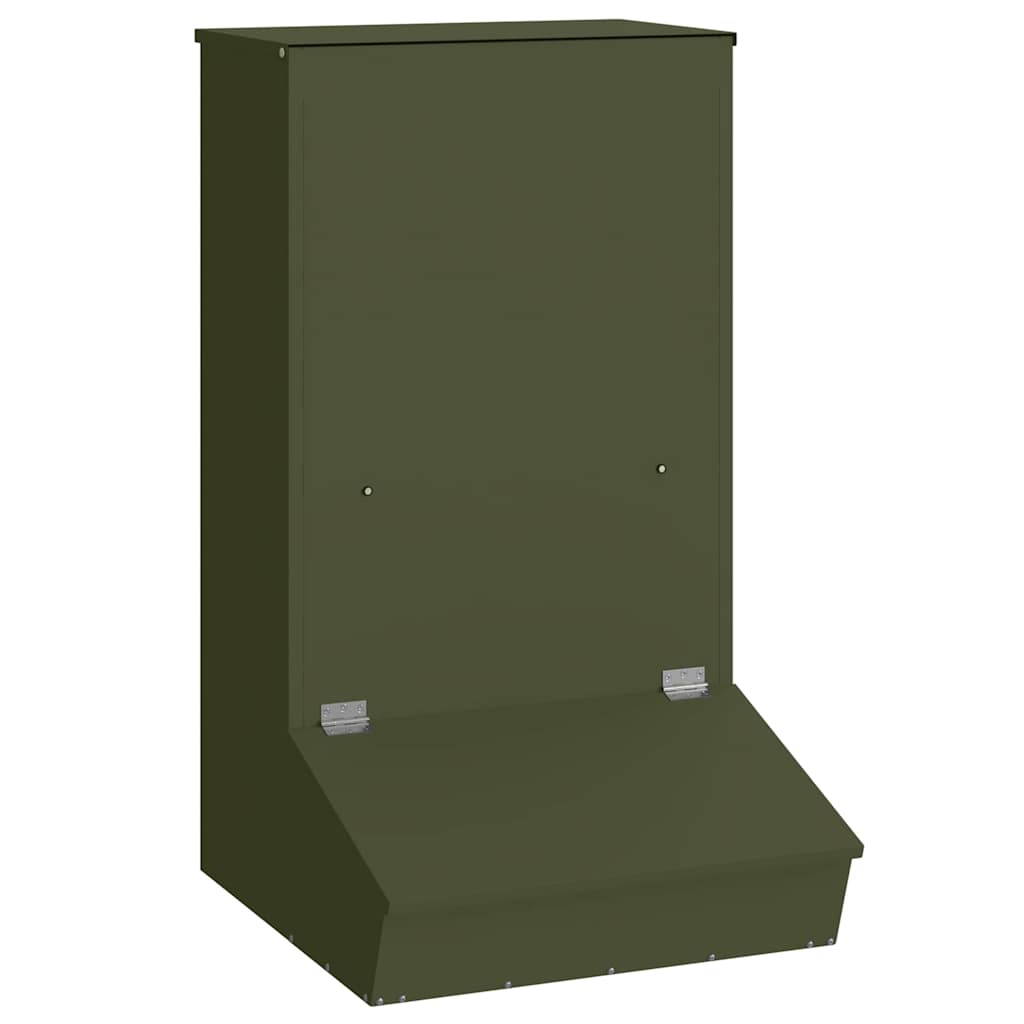 Vidaxx nourriture pour porcs vert olive 55 x 51 x 91,5 cm acier laminé à froid