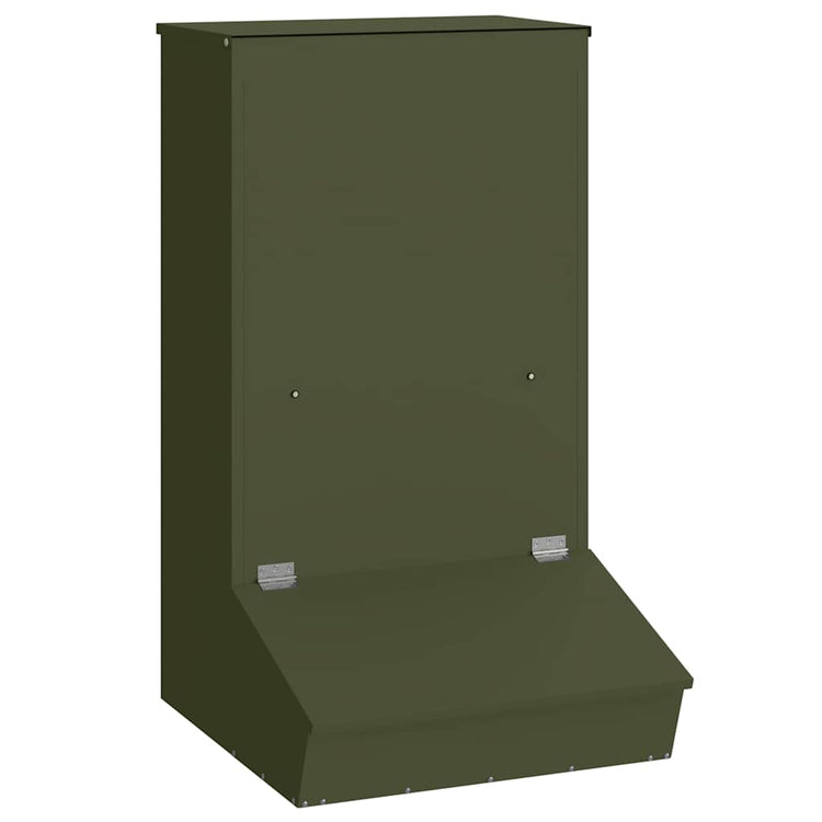 Vidaxx nourriture pour porcs vert olive 55 x 51 x 91,5 cm acier laminé à froid