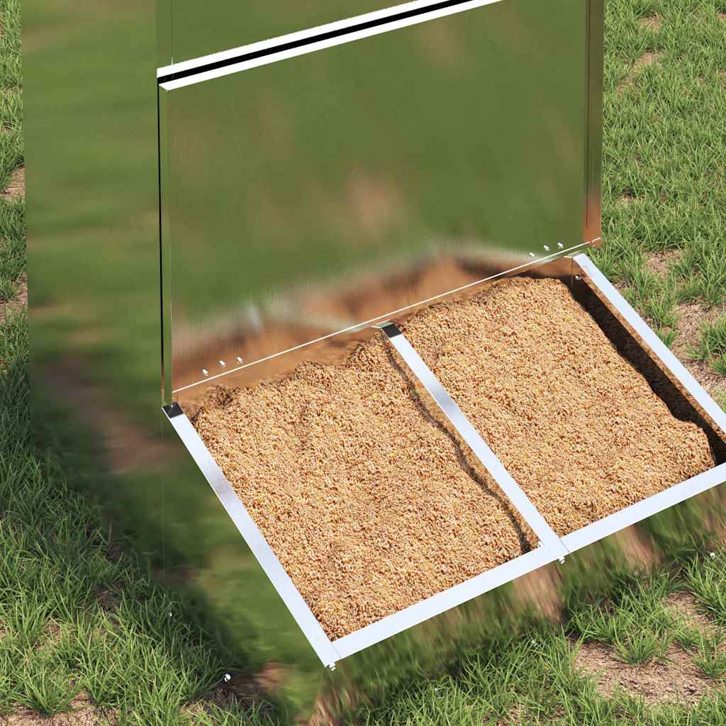 Vidaxx nourriture pour porcs argent 55 x 51 x 91,5 cm en acier galvanisé