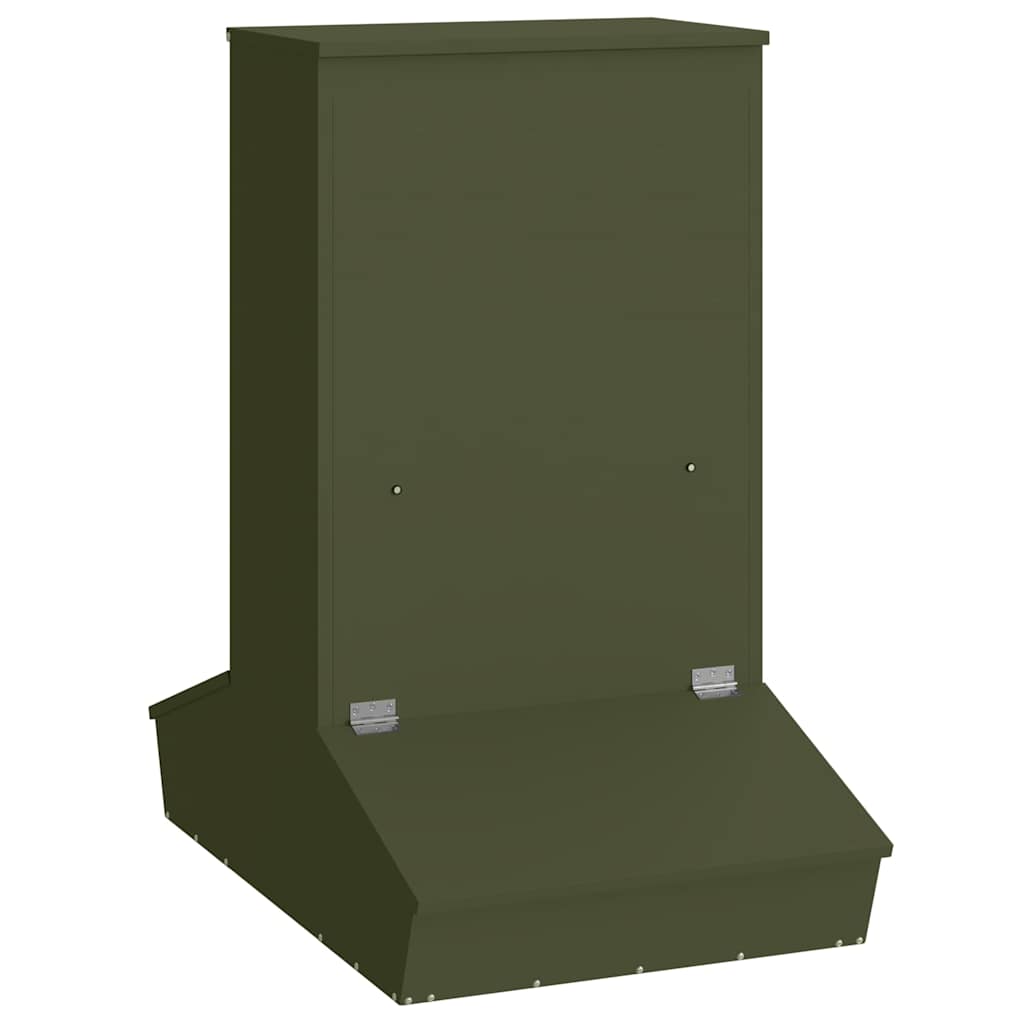 Vidaxx nourriture pour porcs vert olive 82 x 51 x 91,5 cm acier laminé à froid