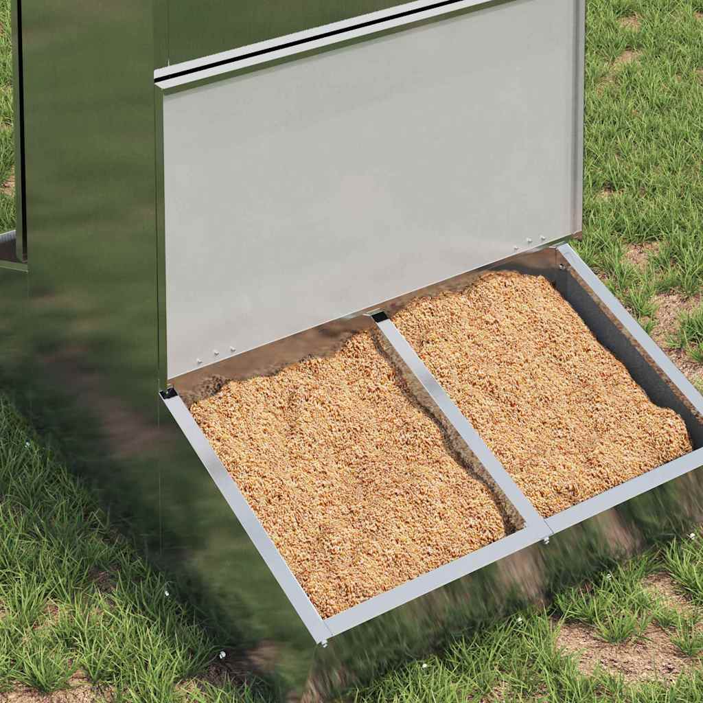 Vidaxx nourriture pour porcs argent 82 x 51 x 91,5 cm en acier galvanisé