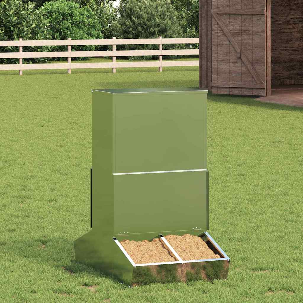 Vidaxx nourriture pour porcs argent 82 x 51 x 91,5 cm en acier galvanisé