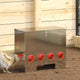 Vidaxx mangeoire à poulets argent 60,5 x 29 x 51 cm en acier galvanisé