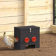 Vidaxx mangeoire à poulets noir 40,5 x 25 x 38 cm acier laminé à froid