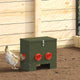 Vidaxx mangeoire à poulets vert olive 40,5 x 25 x 38 cm acier laminé à froid