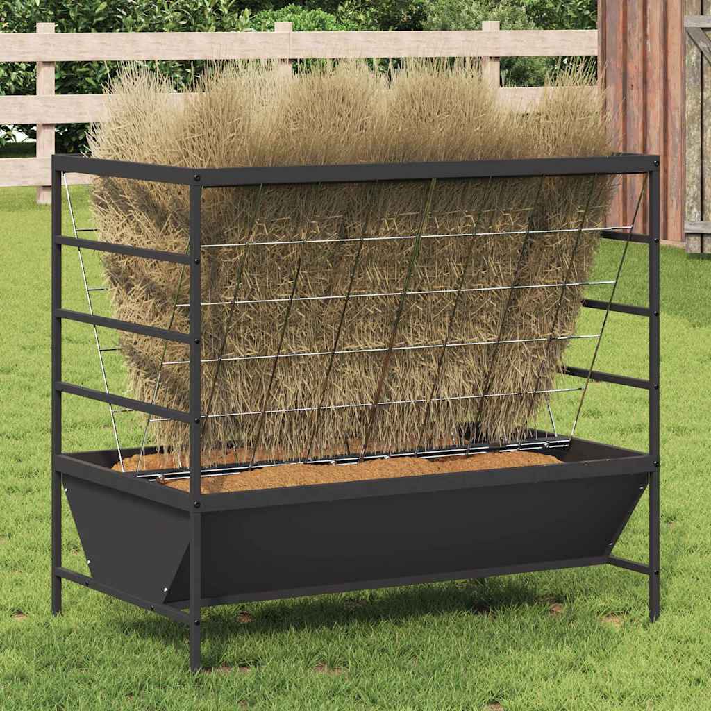 Vidaxxl alimentation pour bétail noir 100 x 60 x 90 cm acier laminé à froid