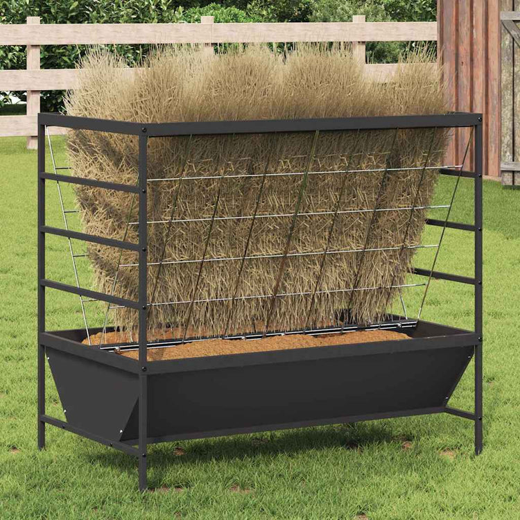 Vidaxxl alimentation pour bétail noir 100 x 60 x 90 cm acier laminé à froid