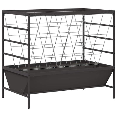 Vidaxxl alimentation pour bétail noir 100 x 60 x 90 cm acier laminé à froid
