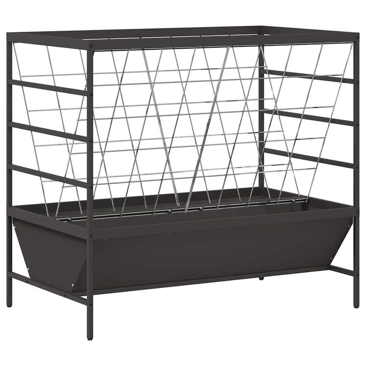 Vidaxxl alimentation pour bétail noir 100 x 60 x 90 cm acier laminé à froid