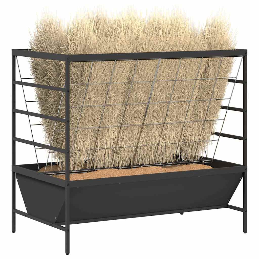 Vidaxxl alimentation pour bétail noir 100 x 60 x 90 cm acier laminé à froid