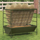 Vidaxxl alimentation pour bétail vert olive 100 x 60 x 90 cm acier laminé à froid