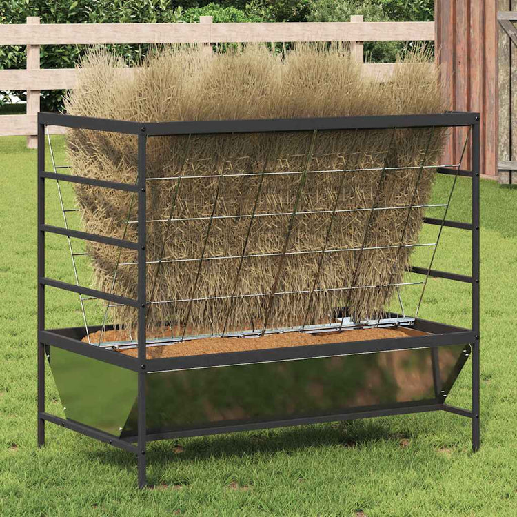 Vidaxl alimentation pour bétail argent 100 x 60 x 90 cm acier galvanisé