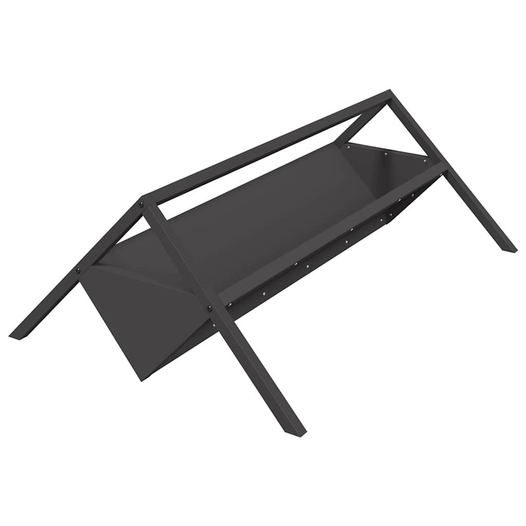 Vidaxxl mangeoire pour bétail noir 111 x 76 x 38 cm acier laminé à froid